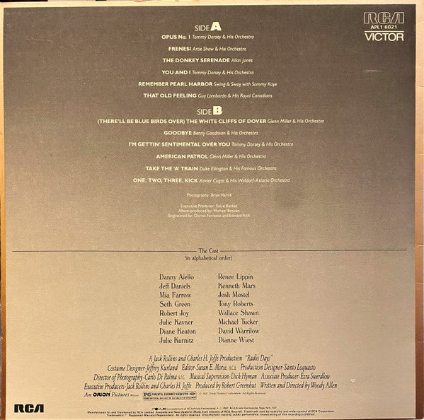 Various – Radio Days – Selections From The Original Soundtrack Of The Motion Picture LP vinyl record, image 2 of 4