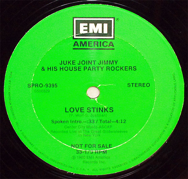 The J. Geils Band, Juke Joint Jimmy & His House Party Rockers – Love Stinks 12" vinyl record, image 3 of 4