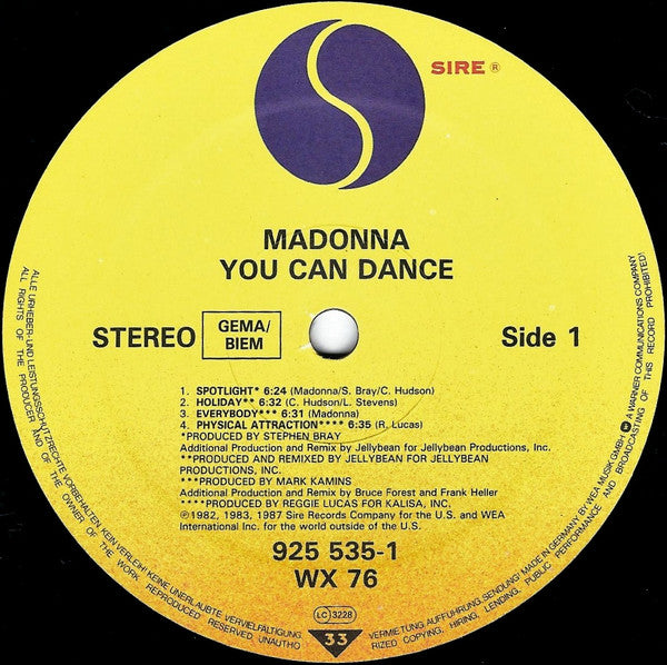 Madonna – You Can Dance LP vinyl record, image 4 of 5