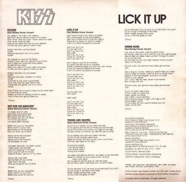 Kiss – Lick It Up LP vinyl record, image 5 of 6