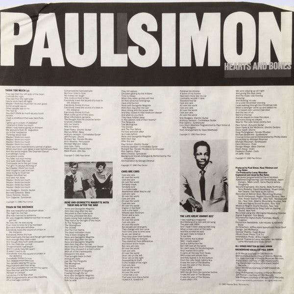 Paul Simon – Hearts And Bones LP vinyl record, image 5 of 8