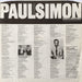 Paul Simon – Hearts And Bones LP vinyl record, image 5 of 8