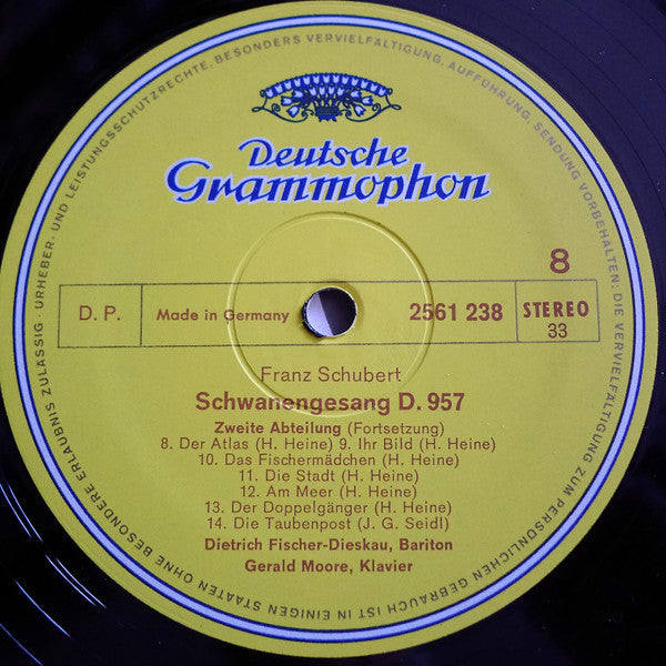 Franz Schubert, Dietrich Fischer-Dieskau, Gerald Moore – Lieder Volume 3 - Die Schöne Müllerin • Winterreise • Schwanengesang (4xLP) LP vinyl record, image 10 of 10