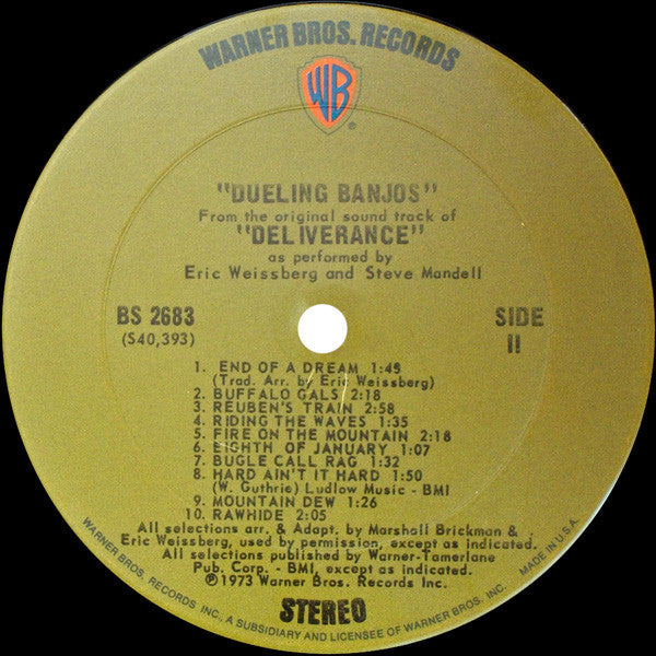 Eric Weissberg, Steve Mandell – Dueling Banjos From The Original Motion Picture Soundtrack Deliverance And Additional Music LP vinyl record, image 4 of 7