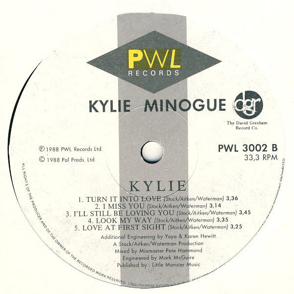 Kylie Minogue – Kylie LP vinyl record, image 4 of 4