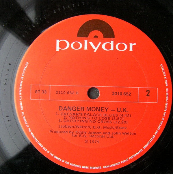 UK – Danger Money LP vinyl record, image 8 of 8