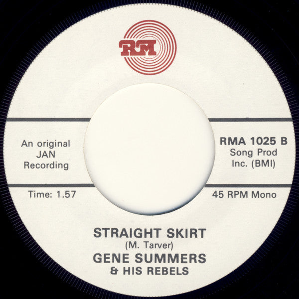 Gene Summers And His Rebels – School Of Rock 'N' Roll / Straight Skirt 7" vinyl record, image 2 of 2