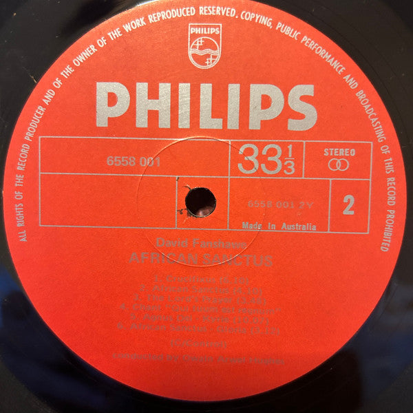 David Fanshawe – African Sanctus LP vinyl record, image 5 of 5