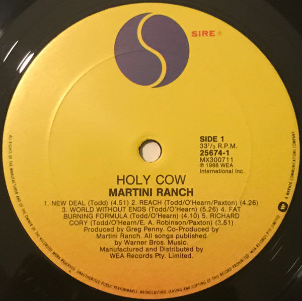 Martini Ranch – Holy Cow LP vinyl record, image 5 of 6