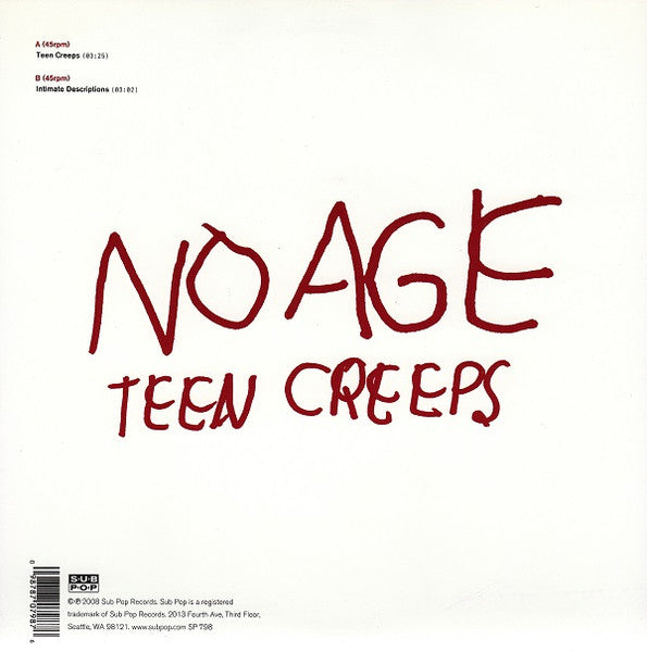 No Age – Teen Creeps 7" vinyl record, image 2 of 6