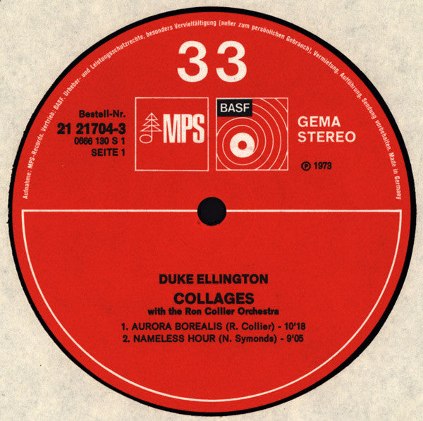 Duke Ellington, The Ron Collier Orchestra – Collages LP vinyl record, image 3 of 4