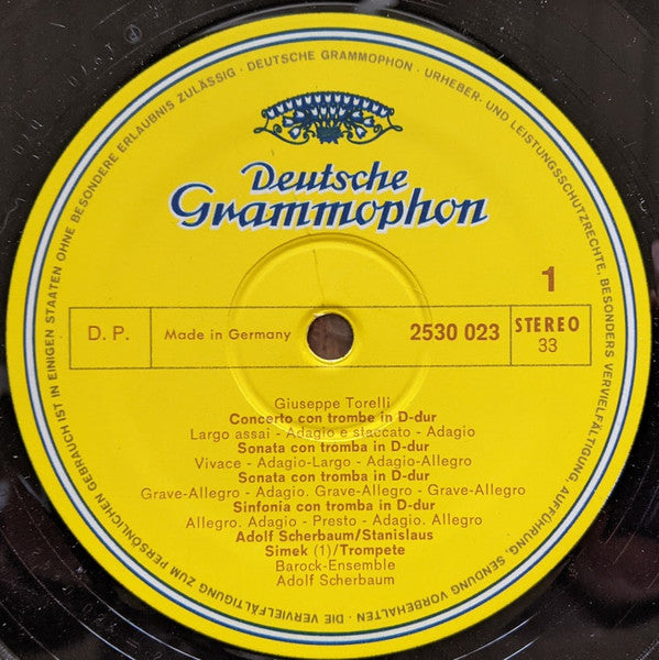 Adolf Scherbaum, Barbara Schlick – Trompetenkonzerte, Kantaten LP vinyl record, image 3 of 4