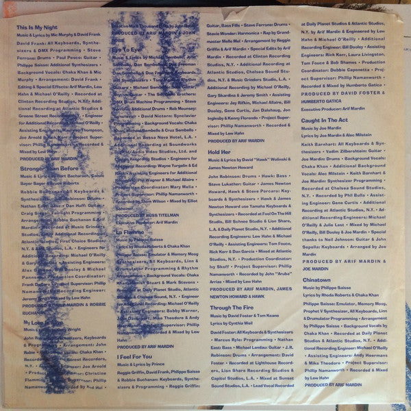 Chaka Khan – I Feel For You LP vinyl record, image 7 of 8