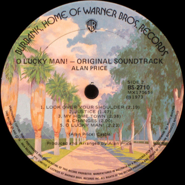 Alan Price – O Lucky Man! (Original Soundtrack) LP vinyl record, image 6 of 6