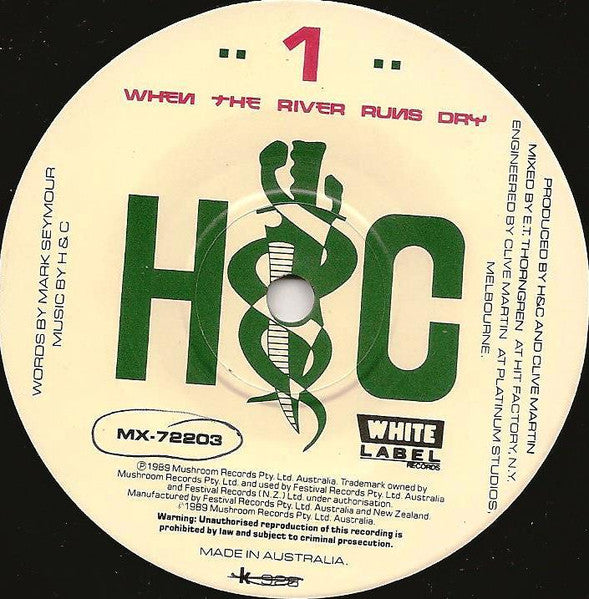 Hunters & Collectors – When The River Runs Dry 7" vinyl record, image 3 of 4