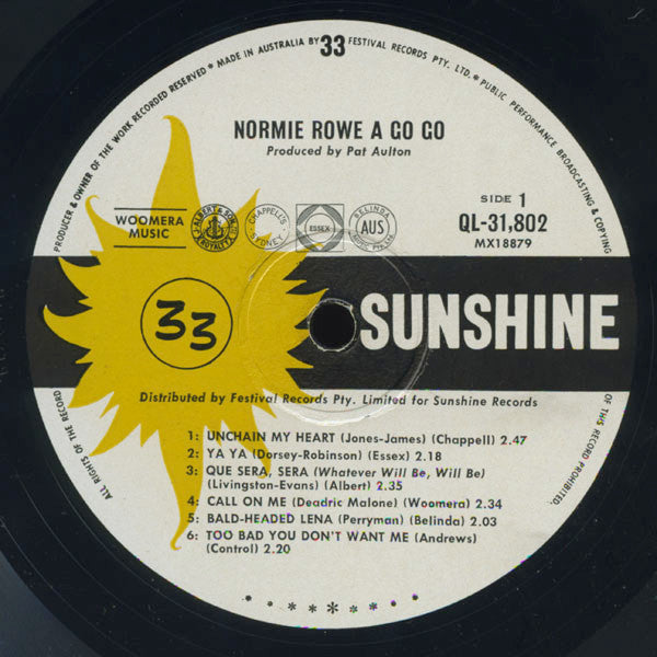 Normie Rowe & The Playboys – Normie Rowe Á Go-Go LP vinyl record, image 3 of 5