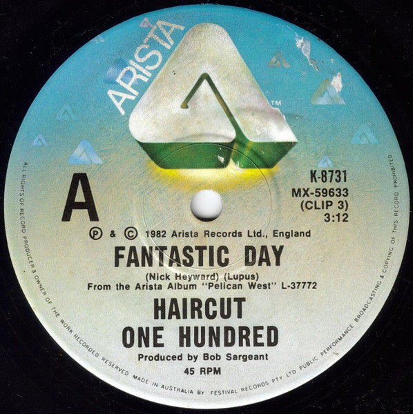 Haircut One Hundred – Fantastic Day 7" vinyl record, image 3 of 4