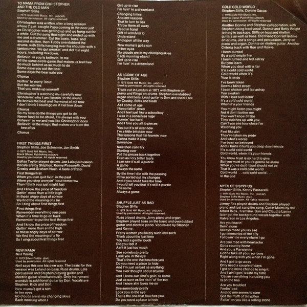 Stephen Stills – Stills LP vinyl record, image 6 of 6