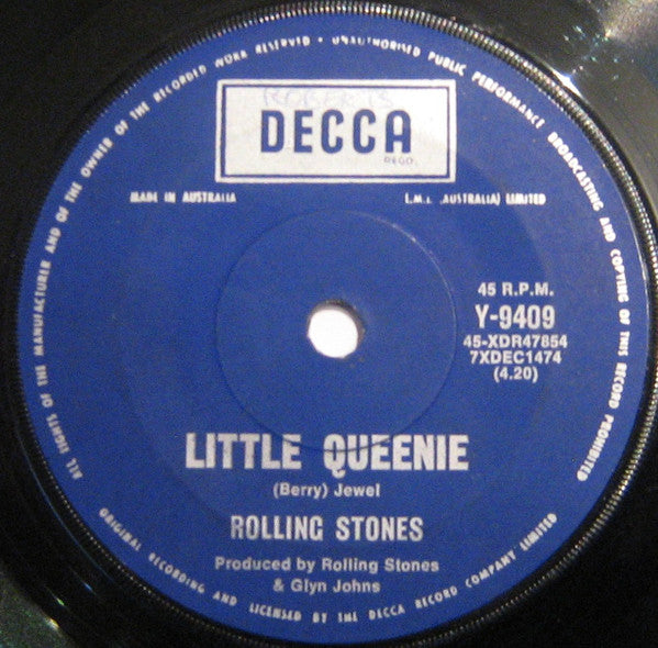 The Rolling Stones – Little Queenie / Love In Vain 7" vinyl record, image 1 of 3