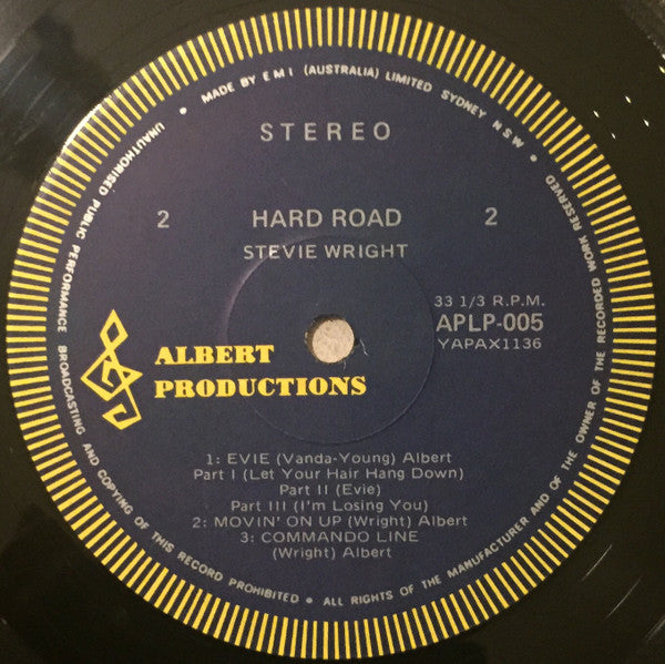 Stevie Wright – Hard Road LP vinyl record, image 4 of 4