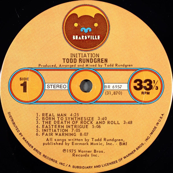 Todd Rundgren – Initiation LP vinyl record, image 3 of 6