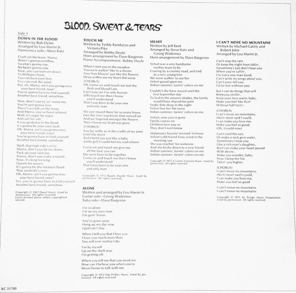 Blood, Sweat And Tears – New Blood LP vinyl record, image 7 of 8