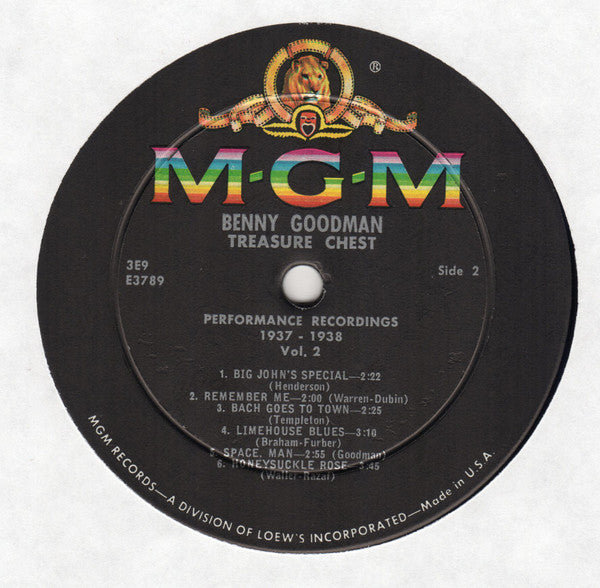 Benny Goodman – Performance Recordings 1937-1938 Volume 2 LP vinyl record, image 4 of 4