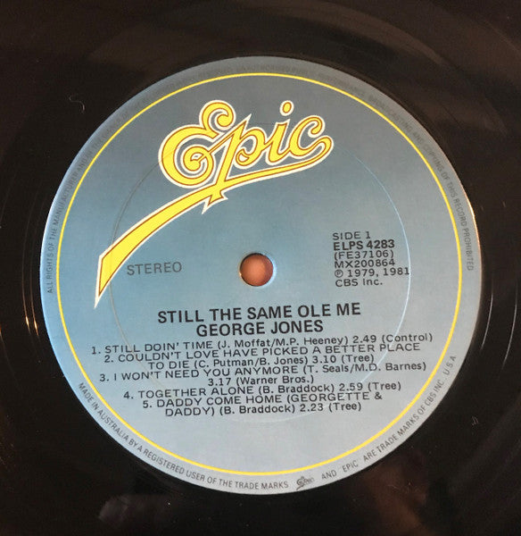 George Jones – Still The Same Ole Me LP vinyl record, image 6 of 7