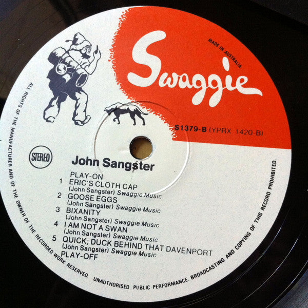 John Sangster – For Leon Bismarck Volume 1 LP vinyl record, image 4 of 4