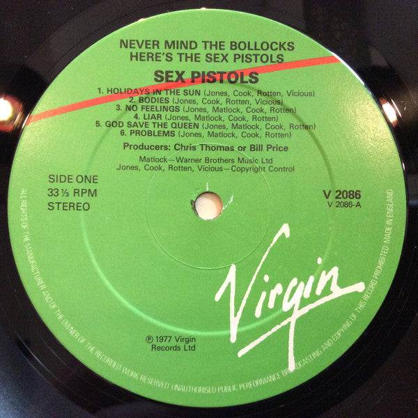 Sex Pistols – Never Mind The Bollocks Here's The Sex Pistols LP vinyl record, image 3 of 4