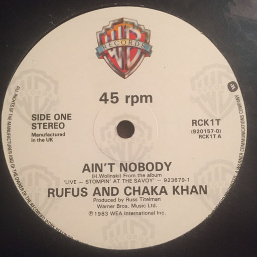 Rufus & Chaka Khan – Ain't Nobody 12" vinyl record, image 1 of 4