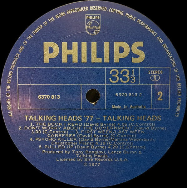 Talking Heads – Talking Heads: 77 LP vinyl record, image 4 of 6