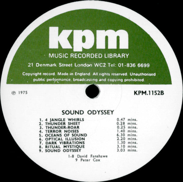 David Fanshawe, Peter Cox – Sound Odyssey LP vinyl record, image 4 of 5