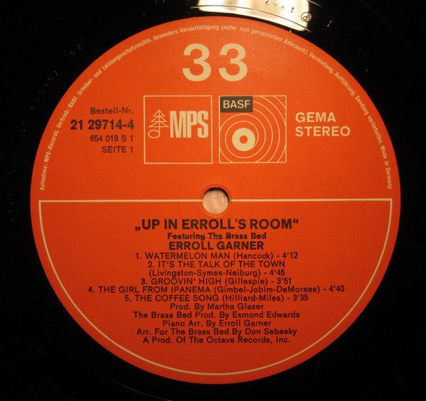Erroll Garner – Up In Erroll's Room LP vinyl record, image 3 of 5