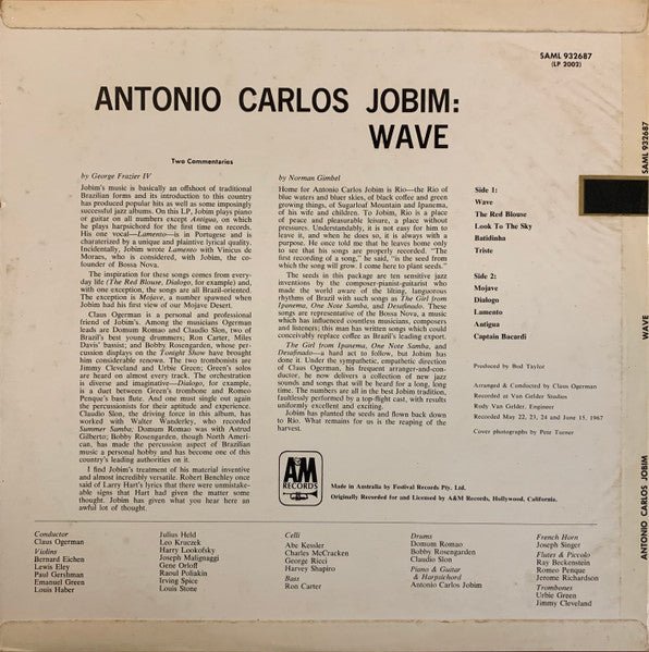 Antonio Carlos Jobim – Wave LP vinyl record, image 2 of 4