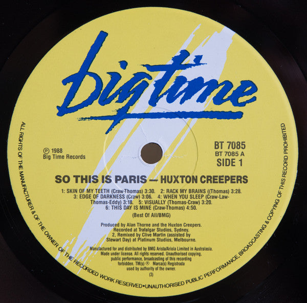 Huxton Creepers – So This Is Paris LP vinyl record, image 3 of 4