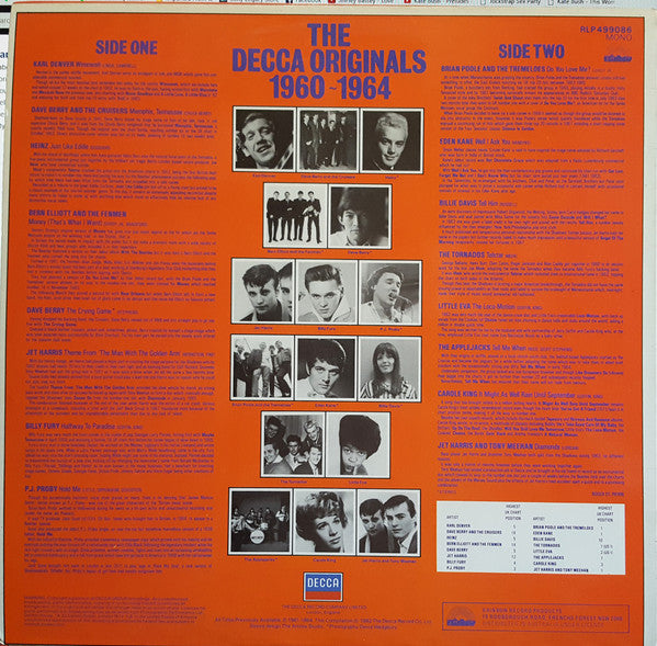 Various – The Decca Originals 1960 - 1964 LP vinyl record, image 2 of 2