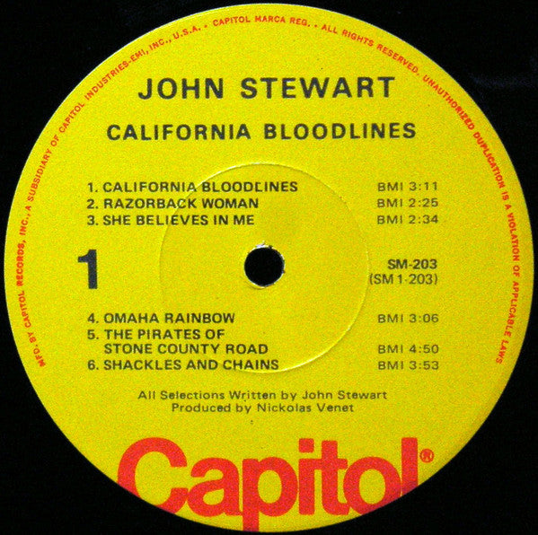 John Stewart – California Bloodlines LP vinyl record, image 3 of 4