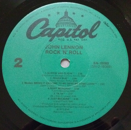 John Lennon – Rock 'N' Roll LP vinyl record, image 4 of 4