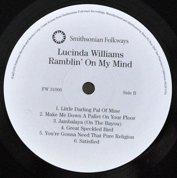 Lucinda Williams – Ramblin' On My Mind LP vinyl record, image 4 of 5