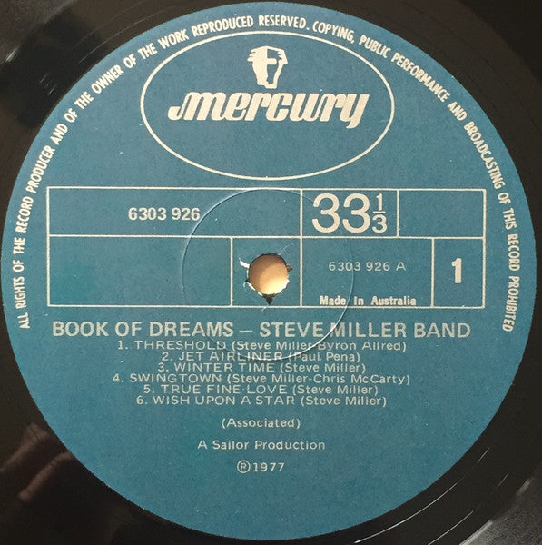 Steve Miller Band – Book Of Dreams LP vinyl record, image 5 of 6