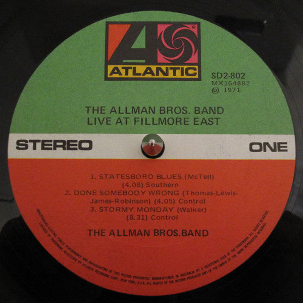 The Allman Brothers Band – The Allman Brothers Band At Fillmore East (2xLP) LP vinyl record, image 3 of 8