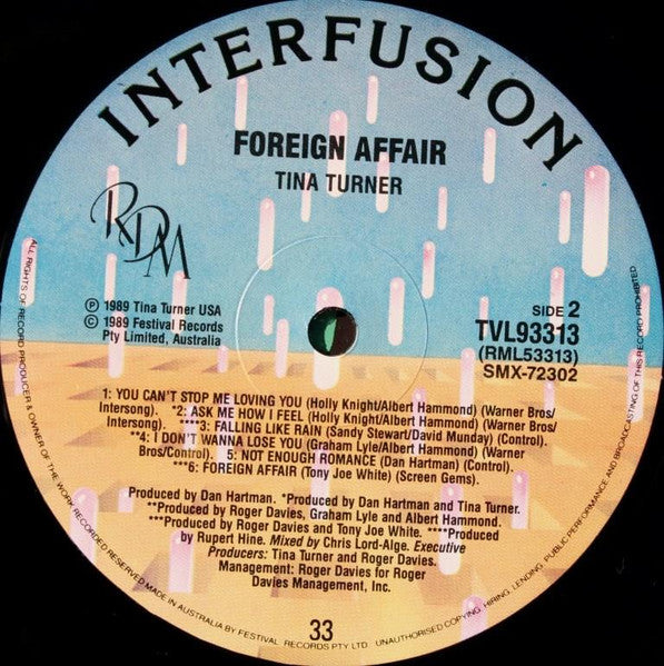 Tina Turner – Foreign Affair / Radio Interview LP vinyl record, image 6 of 7