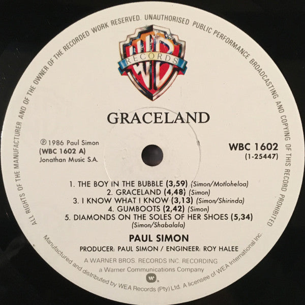 Paul Simon – Graceland LP vinyl record, image 3 of 5