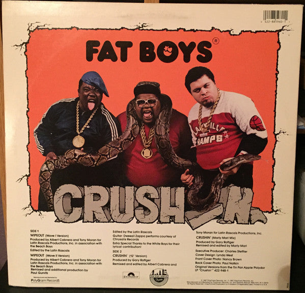 Fat Boys, The Beach Boys – Wipeout! 12" vinyl record, image 2 of 2