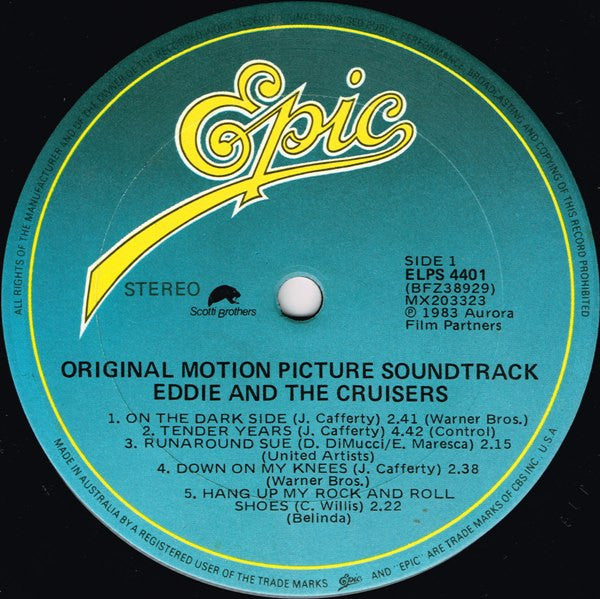 John Cafferty And The Beaver Brown Band – Eddie And The Cruisers (Original Motion Picture Soundtrack) LP vinyl record, image 3 of 4