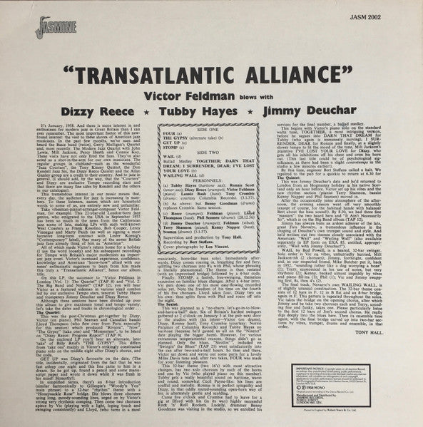 Victor Feldman, Tubby Hayes, Dizzy Reece, Jimmy Deuchar – Transatlantic Alliance LP vinyl record, image 2 of 4