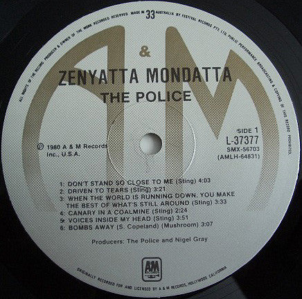 The Police – Zenyatta Mondatta LP vinyl record, image 3 of 6