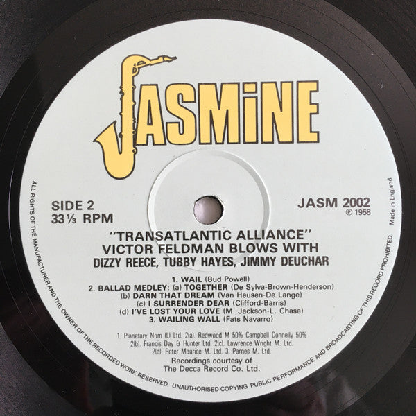 Victor Feldman, Tubby Hayes, Dizzy Reece, Jimmy Deuchar – Transatlantic Alliance LP vinyl record, image 4 of 4