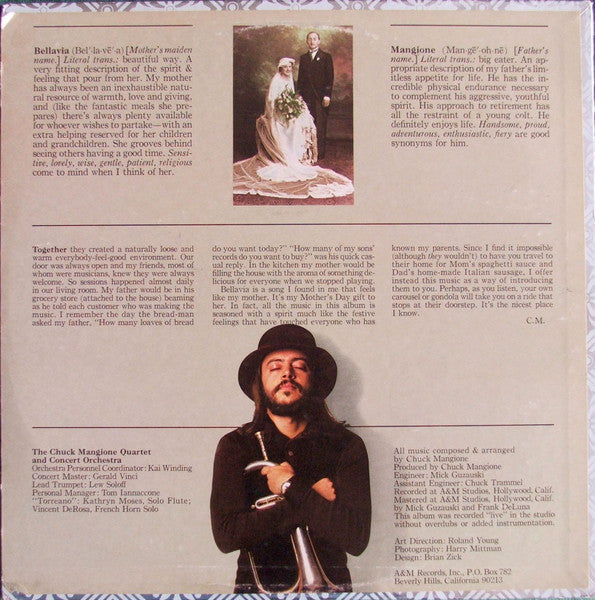 Chuck Mangione – Bellavia LP vinyl record, image 2 of 6